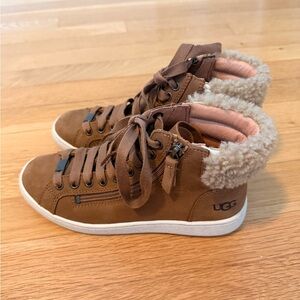 UGG Tan Shearling Lined Sneakers